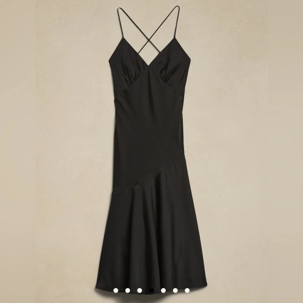 BANANA REPUBLIC BLACK MIDI DRESS - Picture 4 of 7